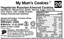 Load image into Gallery viewer, 4. ROASTED ALMOND COOKIES 杏仁香素饼 (斋) 66pcs+- 435g+- Vegetarian, Eggless