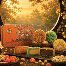 Load image into Gallery viewer, B. Golden Treasure Mooncake Gift Set (6 pcs X 120g) FOC 2 pcs of MSW per order. (While stocks last)