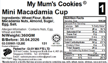 Load image into Gallery viewer, 1. MINI MACADAMIA NUTS 澳洲坚果金杯 100pcs+-360g+-