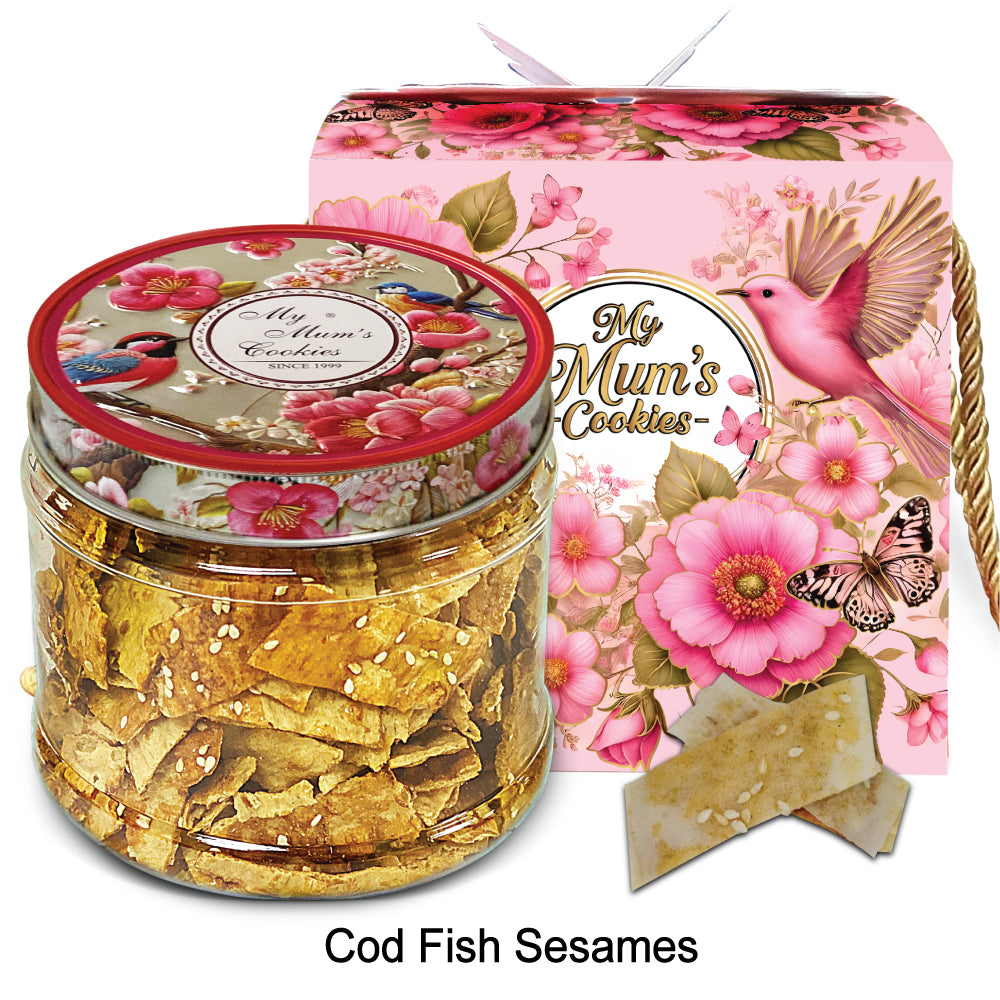 12.  COD FISH CRACKERS 鳕鱼芝麻香酥片405g+-