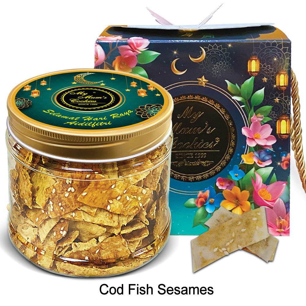 12.  COD FISH CRACKERS 鳕鱼芝麻香酥片405g+-