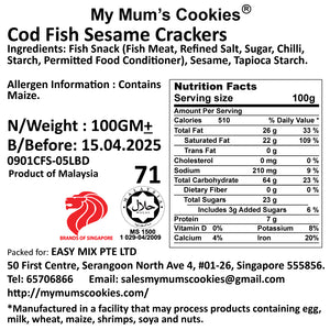 12.  COD FISH CRACKERS 鳕鱼芝麻香酥片405g+-