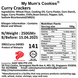 39. CURRY CRACKERS 咖喱脆角 250g +-