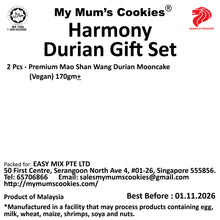 Load image into Gallery viewer, Harmony MSW Durian Mooncake Gift Set (2 pcs X 170g)
