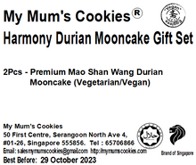 Load image into Gallery viewer, Bundle of 2 sets - Harmony Durian Mooncake Gift Set (2 sets, total 4 pcs X 170g)

