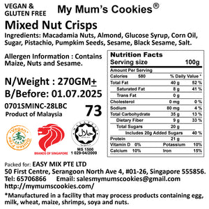 14. MIXED NUTS CRISPS 混合坚果饼48pcs+-250g+- Vegan, Gluten Free