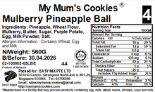Load image into Gallery viewer, 4. MULBERRY PINEAPPLE BALLS 桑葚箩球  44pcs+-560g+-
