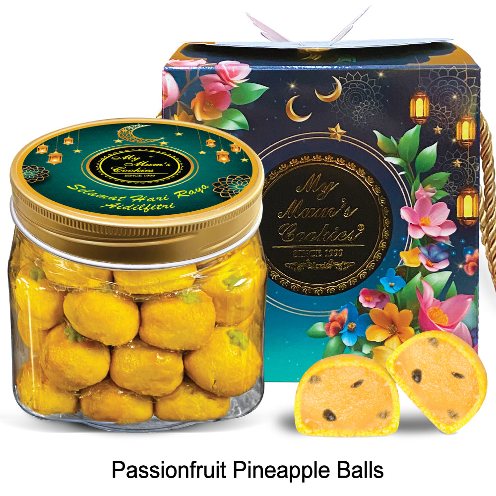 6. PASSION FRUIT PINEAPPLE BALLS 百香凤梨酥 41pcs+-535g+-