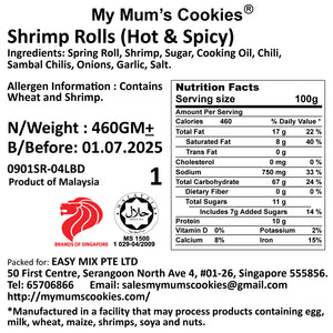 11. SHRIMPS ROLLS 香脆虾卷 460gram+-