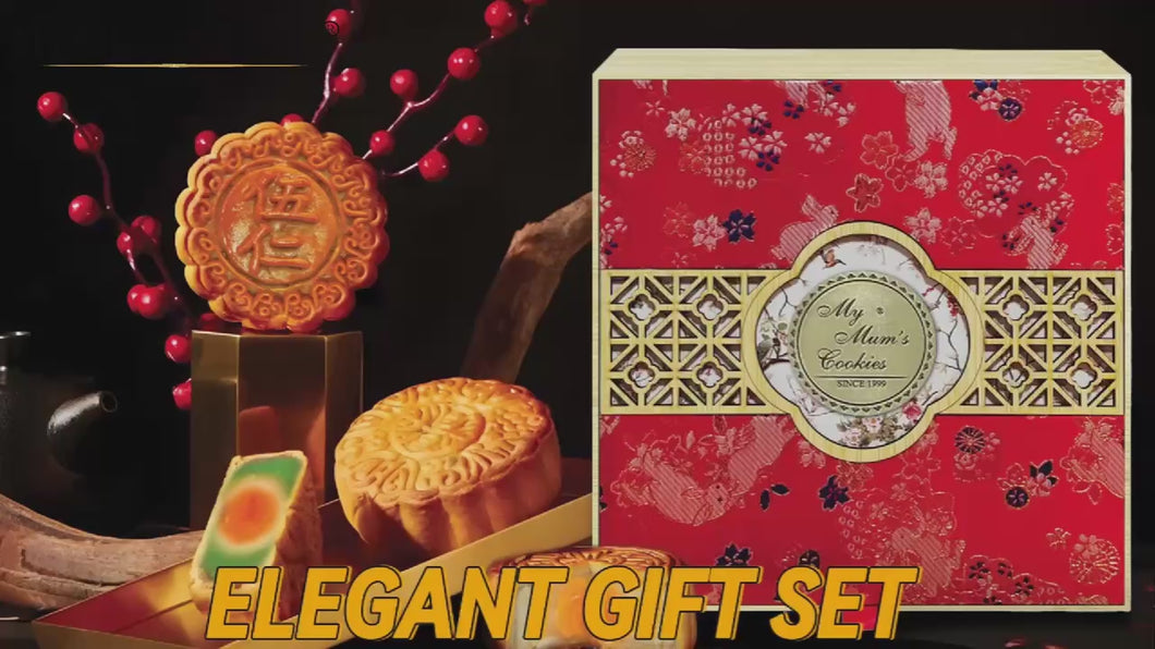 B. Elegant Mooncake Gift Set (4 pcs X 180g) FOC 2 pcs of MSW per order. (While stocks last)