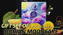 Load and play video in Gallery viewer, 1-for-1( 2 boxes &amp; 2 bags) Tree-Ripened MSW Durian Mooncake Gift Set (Total 8 pcs X 170g)
