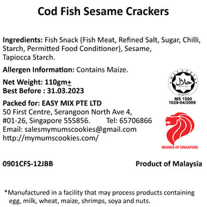COD FISH CRACKER 鳕鱼芝麻香酥片405g+-