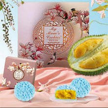 Load image into Gallery viewer, Tree-Ripened MSW Durian Mooncake Gift Set (4 pcs) 170G Free 2pcs - My Mum&#39;s Cookies
