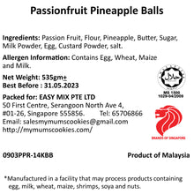 Load image into Gallery viewer, PASSION FRUIT PINEAPPLE BALL 百香凤梨酥(New)41pcs+-535g+-
